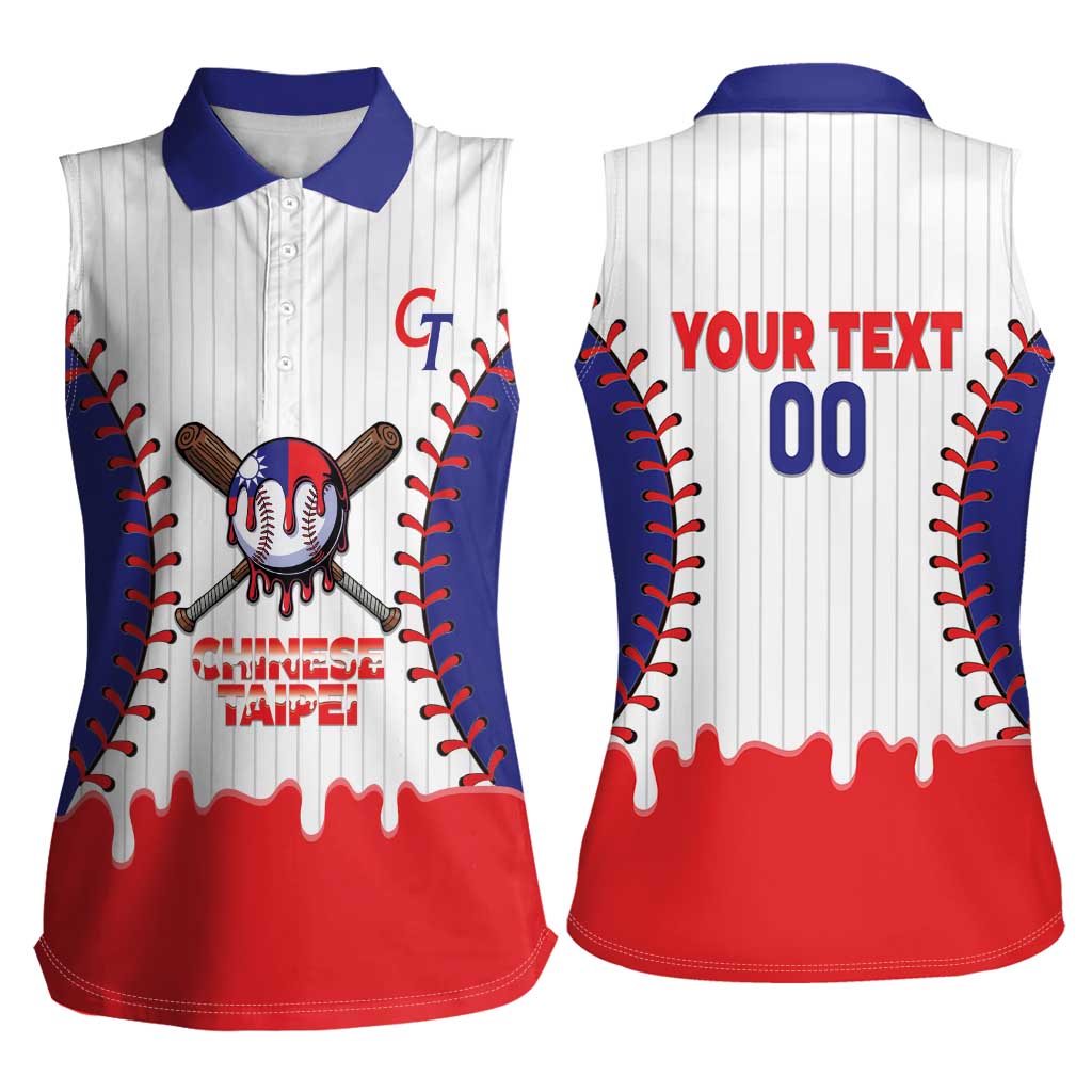 Chinese Taipei 2026 Baseball Custom Women Sleeveless Polo Shirt Go Taiwan Drip Style