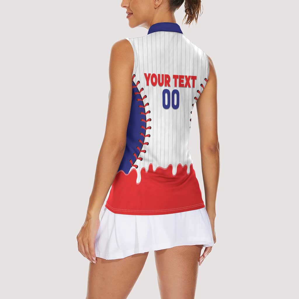 Chinese Taipei 2026 Baseball Custom Women Sleeveless Polo Shirt Go Taiwan Drip Style