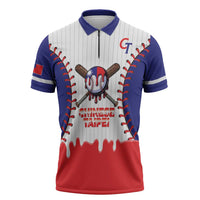 Chinese Taipei 2026 Baseball Custom Zipper Polo Shirt Go Taiwan Drip Style