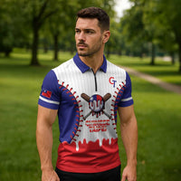 Chinese Taipei 2026 Baseball Custom Zipper Polo Shirt Go Taiwan Drip Style