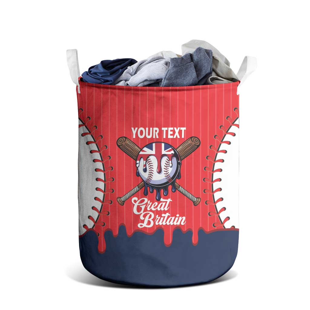 Great Britain 2026 Baseball Custom Laundry Basket Go Champions Drip Style