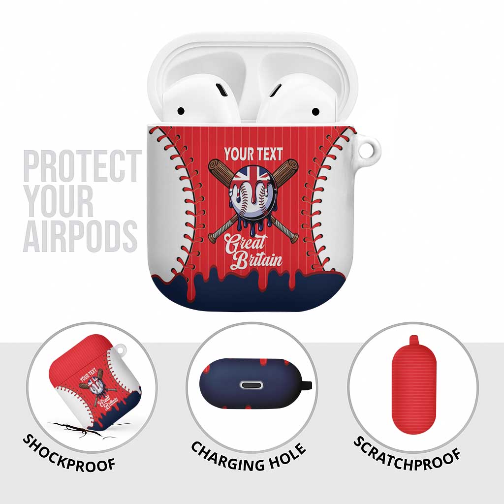 Great Britain 2026 Baseball Custom AirPods Case Go Champions Drip Style