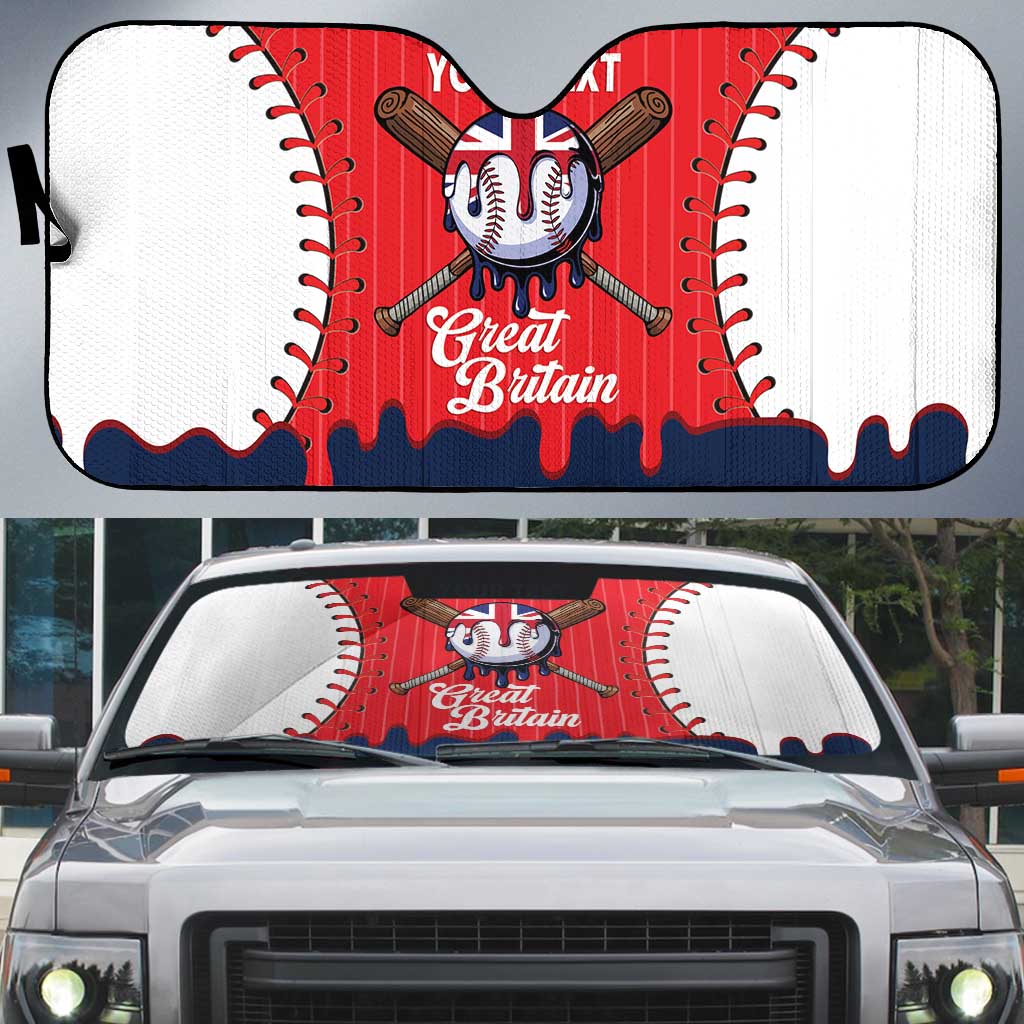 Great Britain 2026 Baseball Custom Auto Sun Shade Go Champions Drip Style