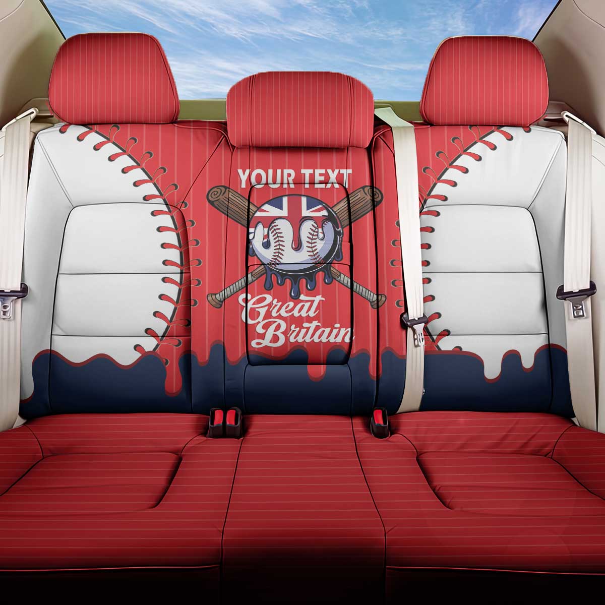 Great Britain 2026 Baseball Custom Back Car Seat Cover Go Champions Drip Style