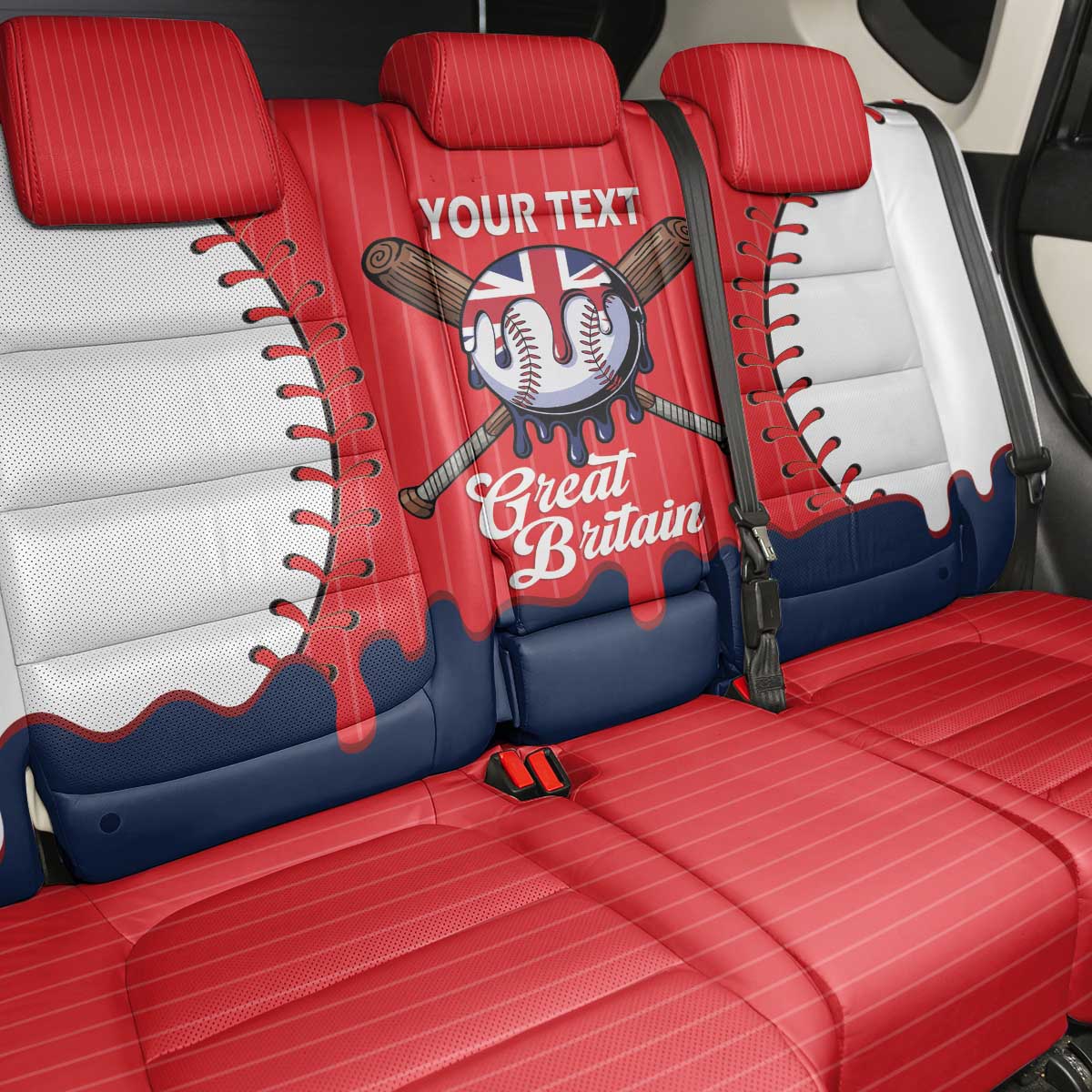 Great Britain 2026 Baseball Custom Back Car Seat Cover Go Champions Drip Style