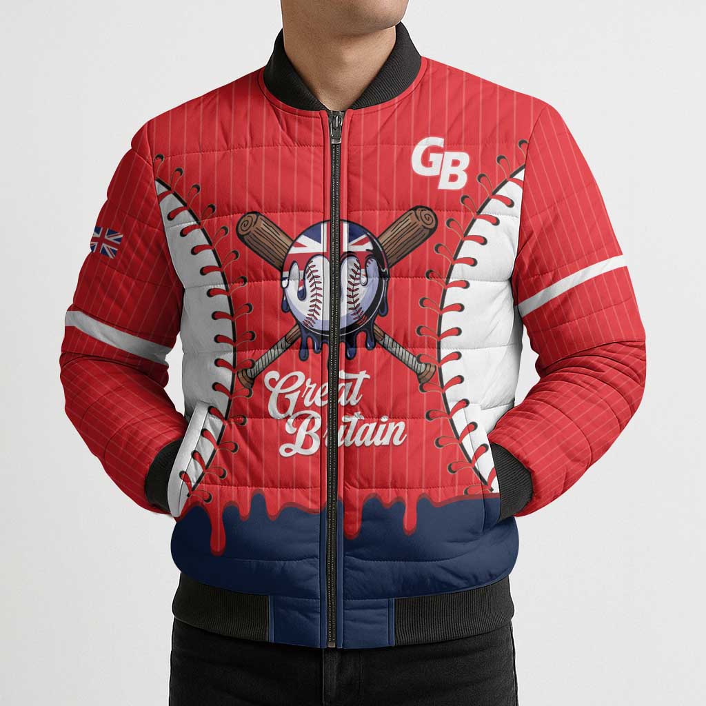 Great Britain 2026 Baseball Custom Bomber Puffer Jacket Go Champions Drip Style