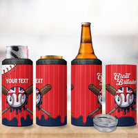 Great Britain 2026 Baseball Custom 4 in 1 Can Cooler Tumbler Go Champions Drip Style