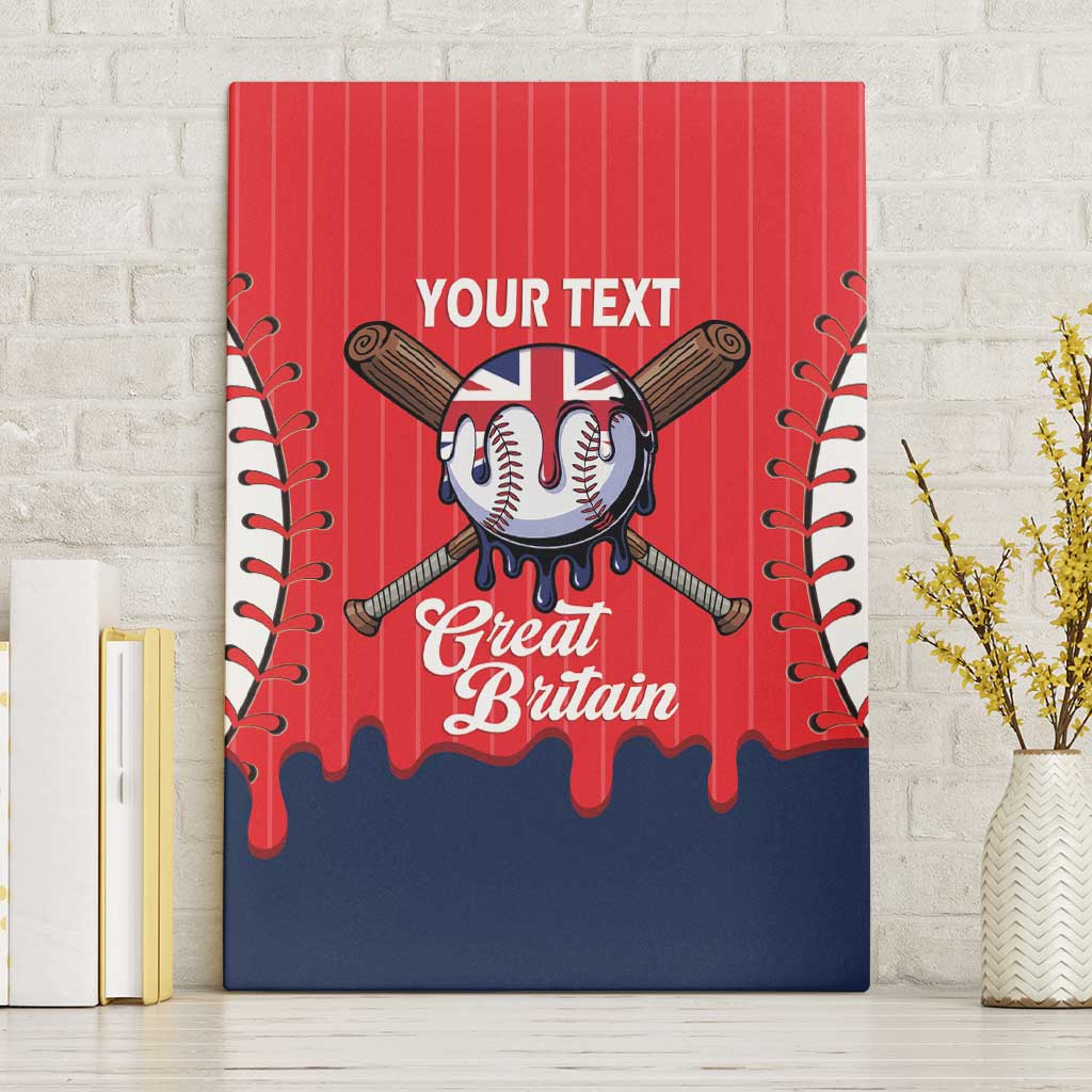 Great Britain 2026 Baseball Custom Canvas Wall Art Go Champions Drip Style