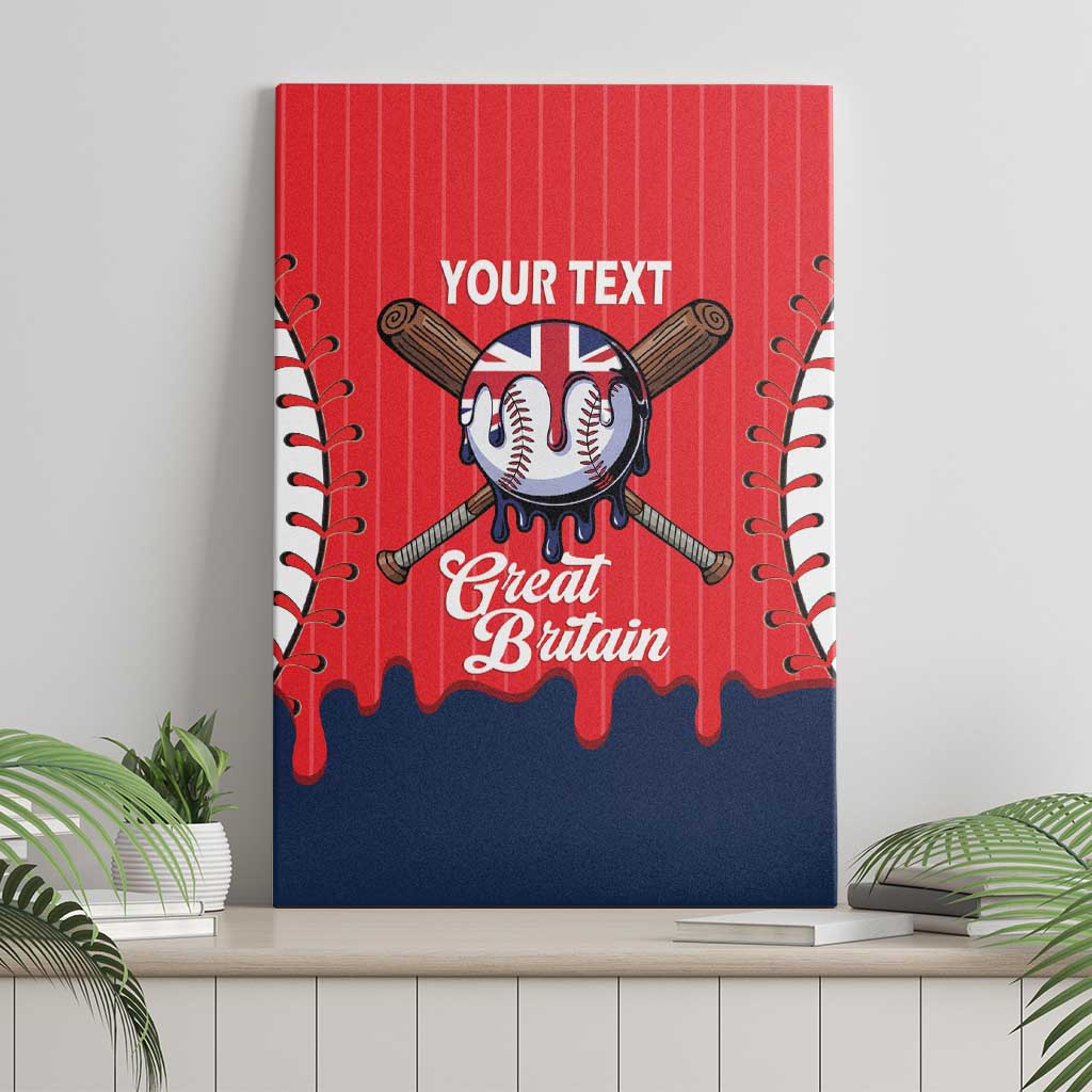 Great Britain 2026 Baseball Custom Canvas Wall Art Go Champions Drip Style