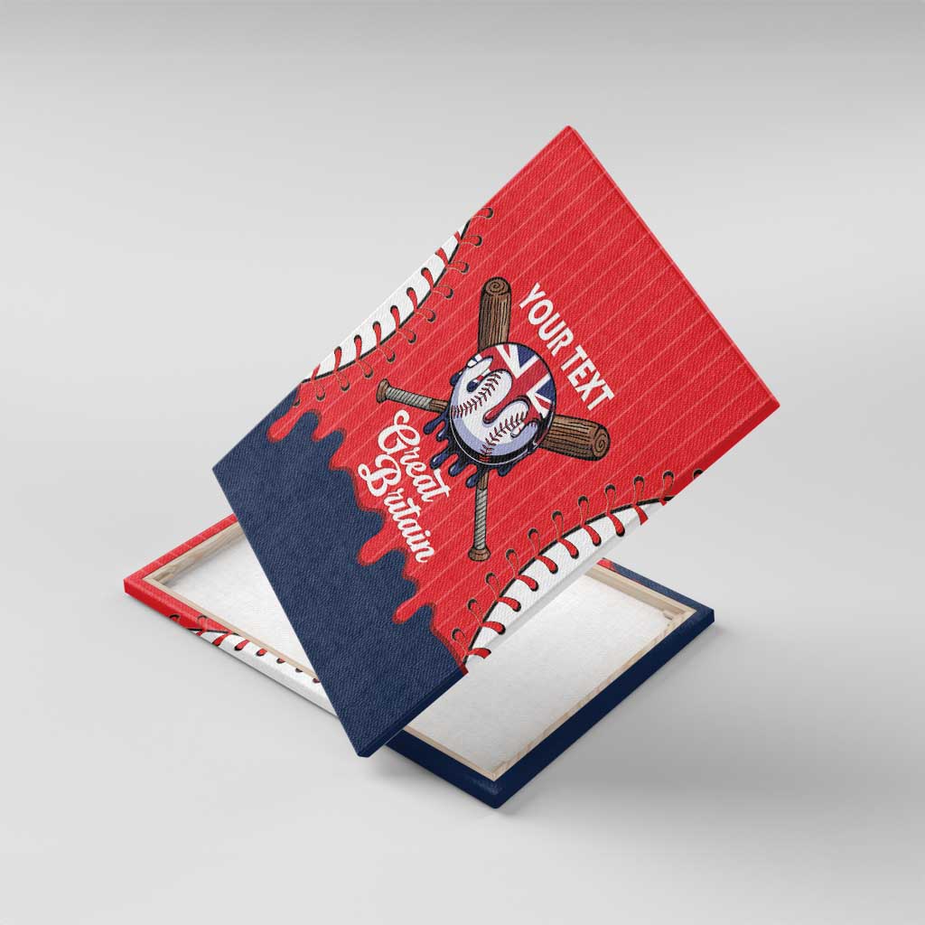 Great Britain 2026 Baseball Custom Canvas Wall Art Go Champions Drip Style