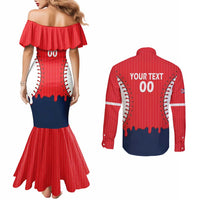 Great Britain 2026 Baseball Custom Couples Matching Mermaid Dress and Long Sleeve Button Shirt Go Champions Drip Style