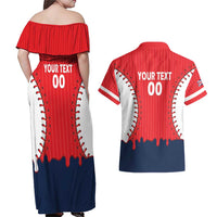 Great Britain 2026 Baseball Custom Couples Matching Off Shoulder Maxi Dress and Hawaiian Shirt Go Champions Drip Style