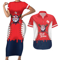 Great Britain 2026 Baseball Custom Couples Matching Short Sleeve Bodycon Dress and Hawaiian Shirt Go Champions Drip Style