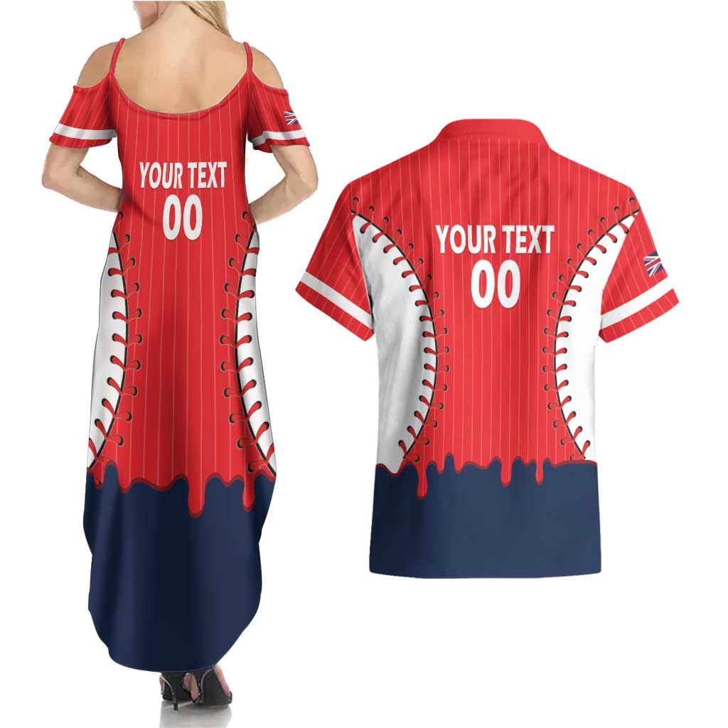 Great Britain 2026 Baseball Custom Couples Matching Summer Maxi Dress and Hawaiian Shirt Go Champions Drip Style