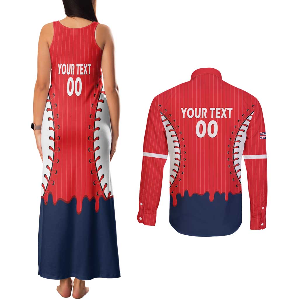 Great Britain 2026 Baseball Custom Couples Matching Tank Maxi Dress and Long Sleeve Button Shirt Go Champions Drip Style