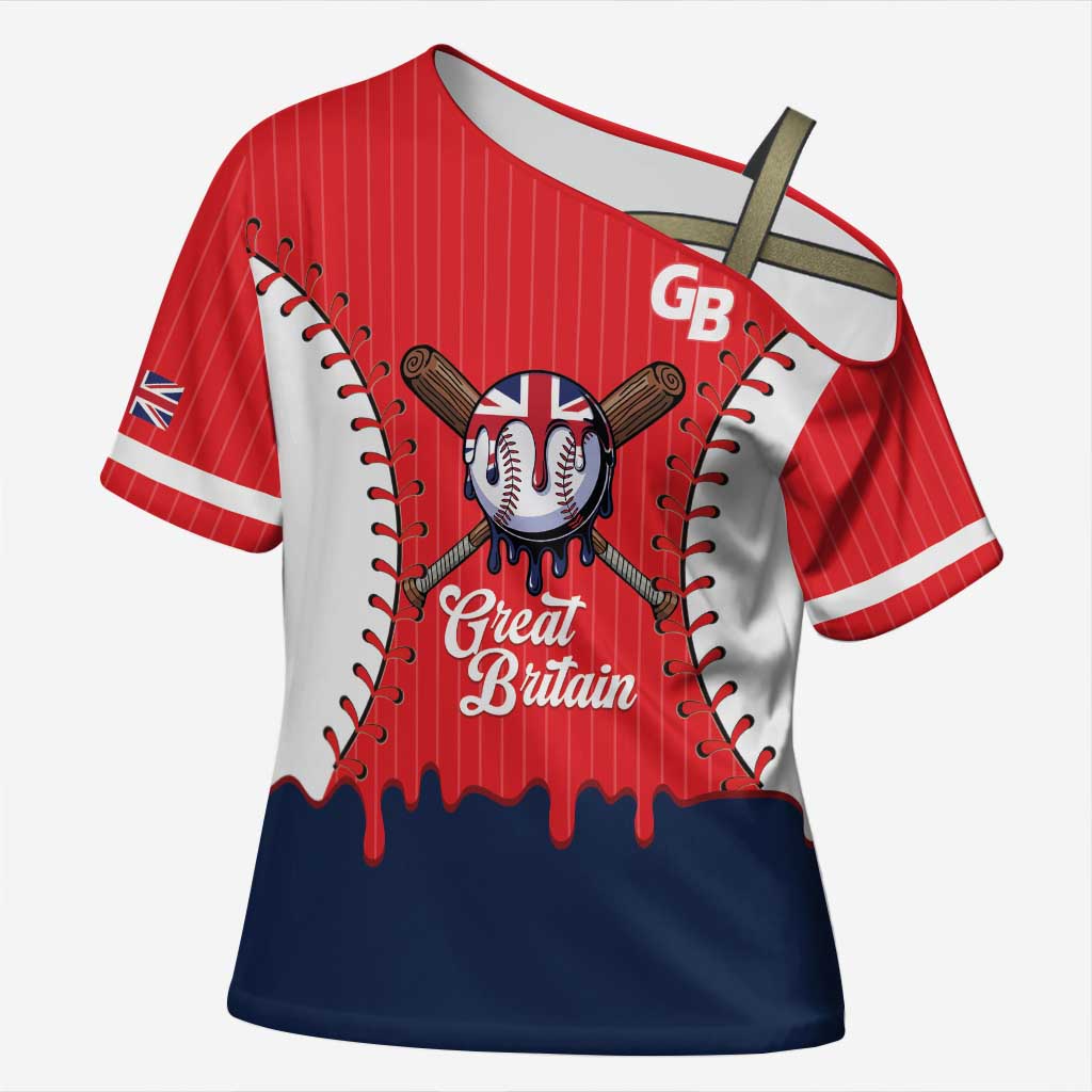 Great Britain 2026 Baseball Custom Cross Shoulder Shirt Go Champions Drip Style