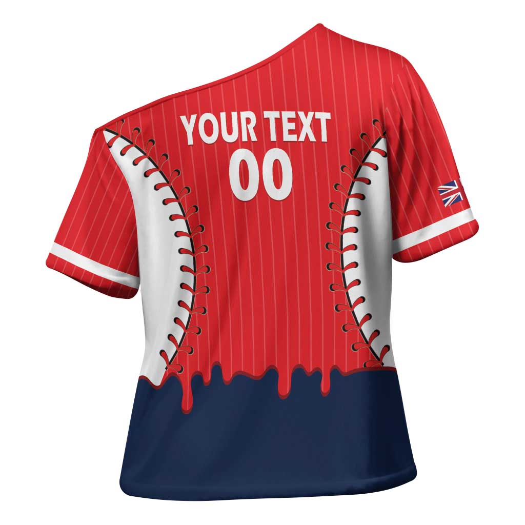 Great Britain 2026 Baseball Custom Cross Shoulder Shirt Go Champions Drip Style