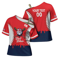 Great Britain 2026 Baseball Custom Cross Shoulder Shirt Go Champions Drip Style