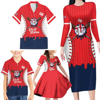 Great Britain 2026 Baseball Custom Family Matching Long Sleeve Bodycon Dress and Hawaiian Shirt Go Champions Drip Style