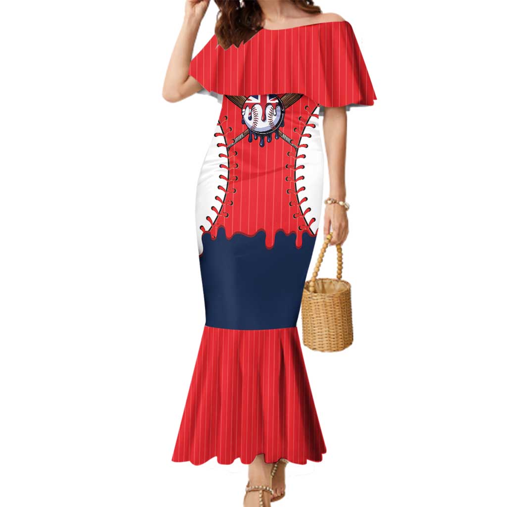 Great Britain 2026 Baseball Custom Family Matching Mermaid Dress and Hawaiian Shirt Go Champions Drip Style