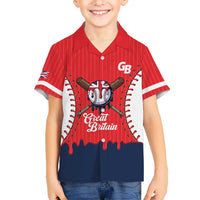 Great Britain 2026 Baseball Custom Family Matching Off The Shoulder Long Sleeve Dress and Hawaiian Shirt Go Champions Drip Style
