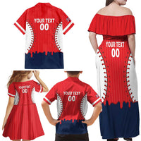 Great Britain 2026 Baseball Custom Family Matching Off Shoulder Maxi Dress and Hawaiian Shirt Go Champions Drip Style