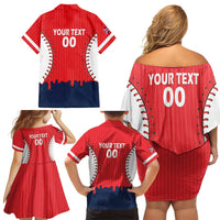 Great Britain 2026 Baseball Custom Family Matching Off Shoulder Short Dress and Hawaiian Shirt Go Champions Drip Style