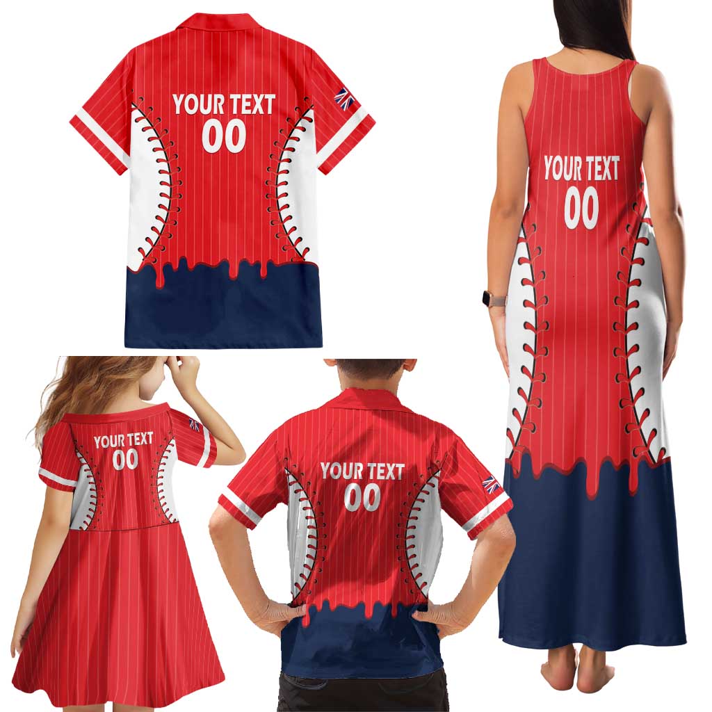 Great Britain 2026 Baseball Custom Family Matching Tank Maxi Dress and Hawaiian Shirt Go Champions Drip Style