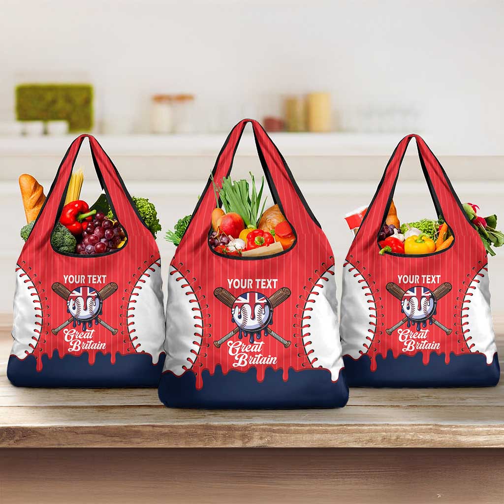 Great Britain 2026 Baseball Custom Grocery Bag Go Champions Drip Style