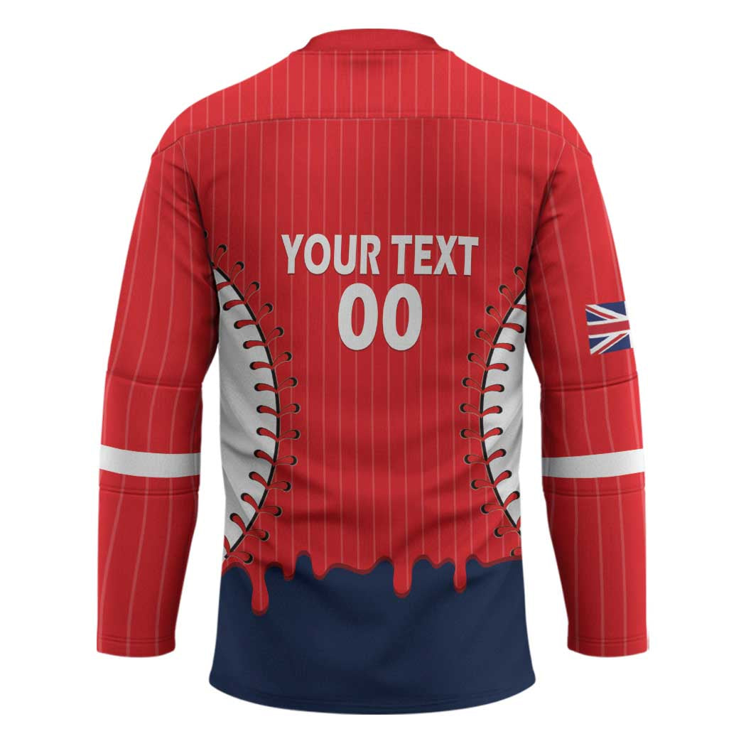 Great Britain 2026 Baseball Custom Hockey Jersey Go Champions Drip Style