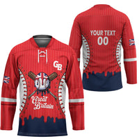 Great Britain 2026 Baseball Custom Hockey Jersey Go Champions Drip Style