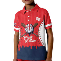 Great Britain 2026 Baseball Custom Kid Polo Shirt Go Champions Drip Style