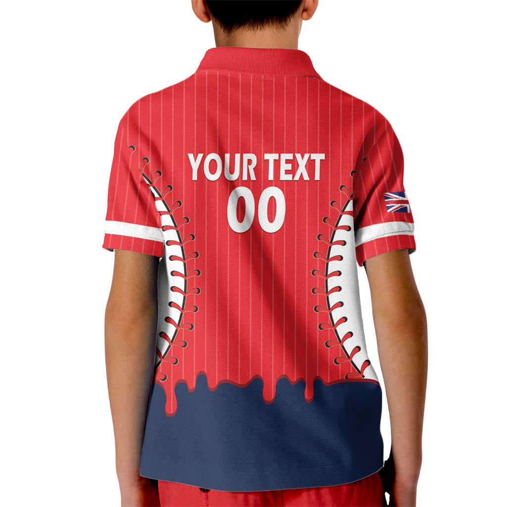 Great Britain 2026 Baseball Custom Kid Polo Shirt Go Champions Drip Style