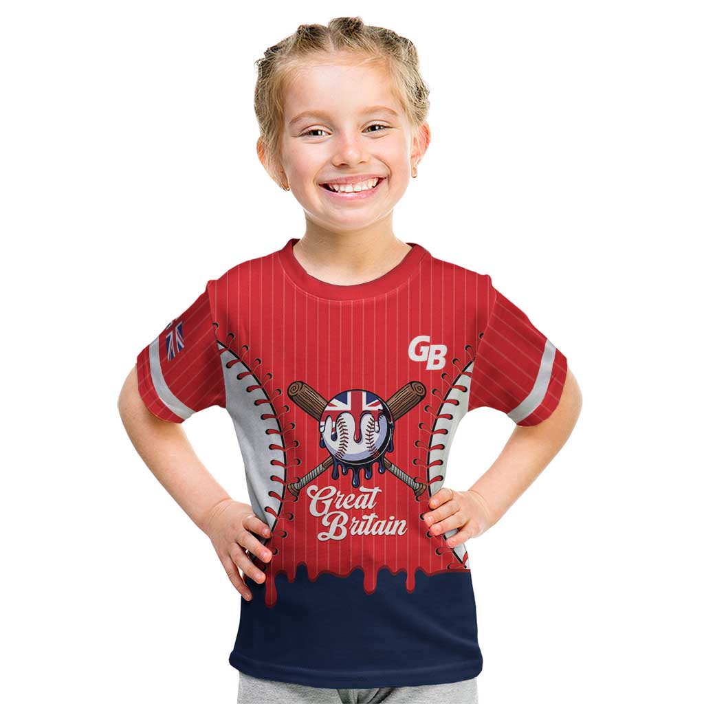Great Britain 2026 Baseball Custom Kid T Shirt Go Champions Drip Style