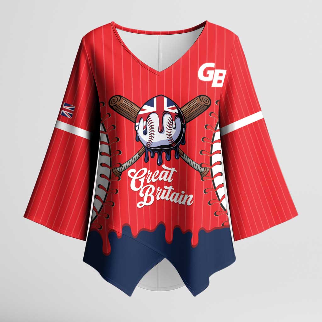Great Britain 2026 Baseball Custom Kimono Sleeve Blouse Go Champions Drip Style