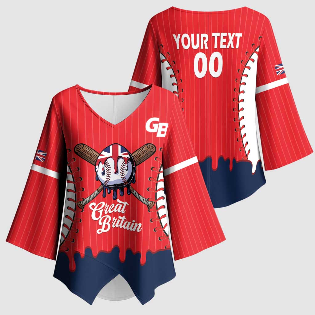Great Britain 2026 Baseball Custom Kimono Sleeve Blouse Go Champions Drip Style