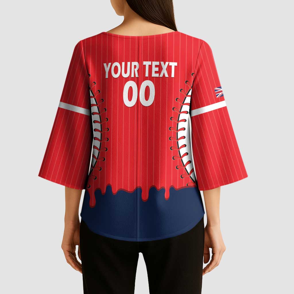 Great Britain 2026 Baseball Custom Kimono Sleeve Blouse Go Champions Drip Style