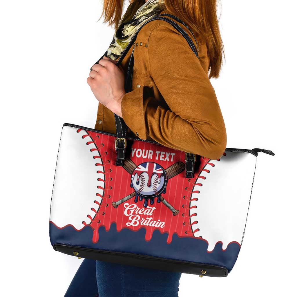 Great Britain 2026 Baseball Custom Leather Tote Bag Go Champions Drip Style