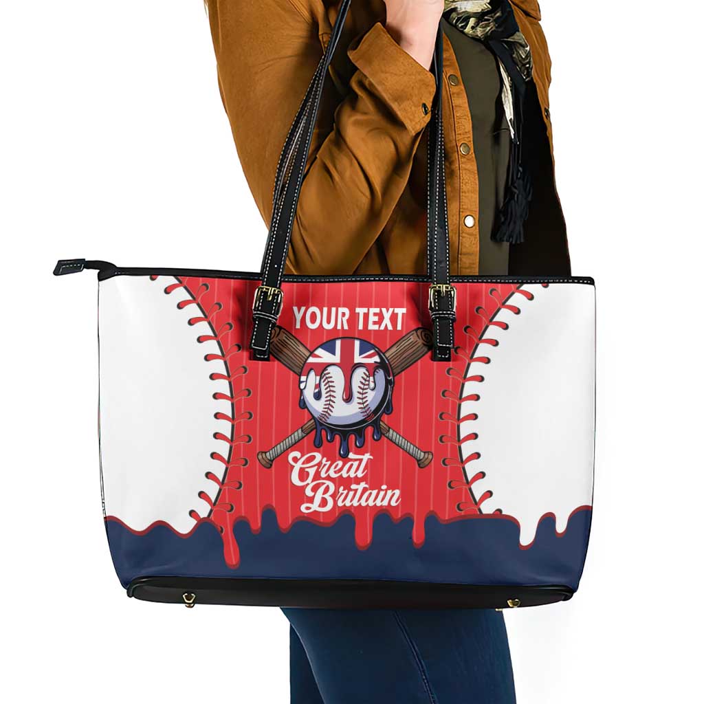 Great Britain 2026 Baseball Custom Leather Tote Bag Go Champions Drip Style
