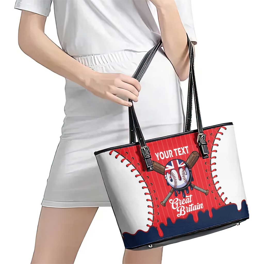 Great Britain 2026 Baseball Custom Leather Tote Bag Go Champions Drip Style