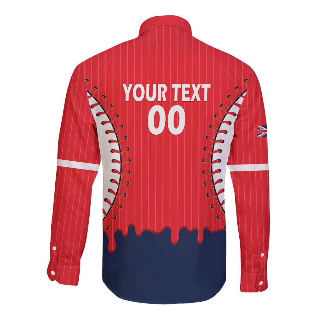Great Britain 2026 Baseball Custom Long Sleeve Button Shirt Go Champions Drip Style