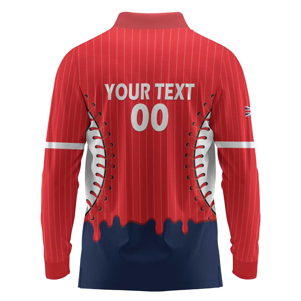 Great Britain 2026 Baseball Custom Long Sleeve Polo Shirt Go Champions Drip Style