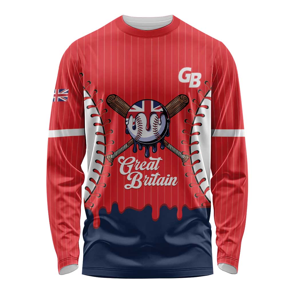 Great Britain 2026 Baseball Custom Long Sleeve Shirt Go Champions Drip Style