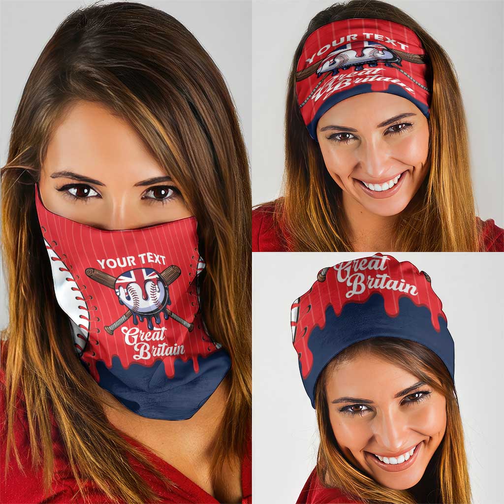 Great Britain 2026 Baseball Custom Neck Gaiter Go Champions Drip Style