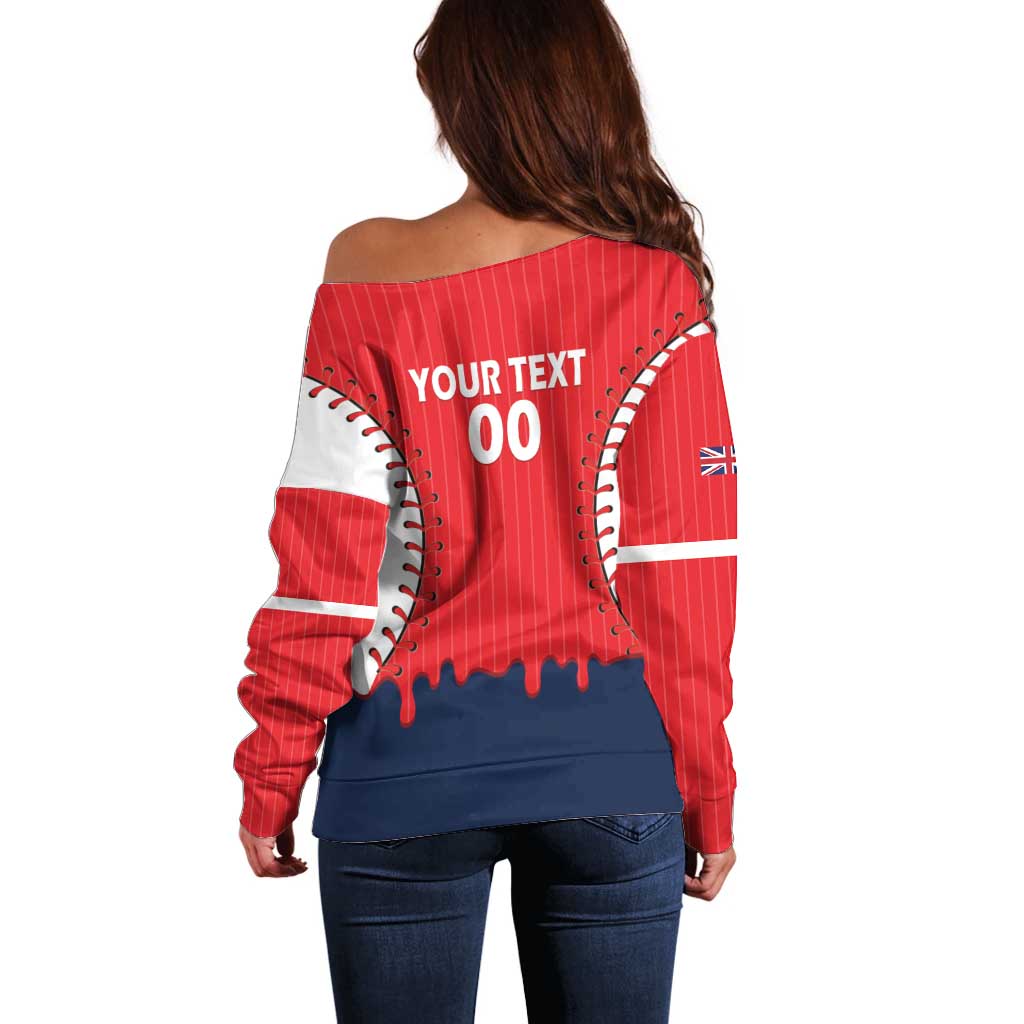 Great Britain 2026 Baseball Custom Off Shoulder Sweater Go Champions Drip Style