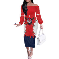 Great Britain 2026 Baseball Custom Off The Shoulder Long Sleeve Dress Go Champions Drip Style