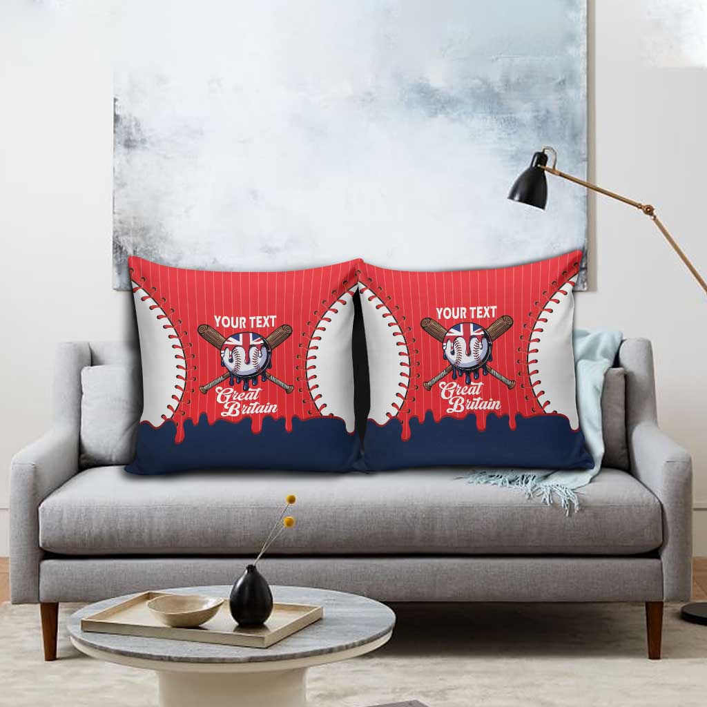 Great Britain 2026 Baseball Custom Pillow Cover Go Champions Drip Style