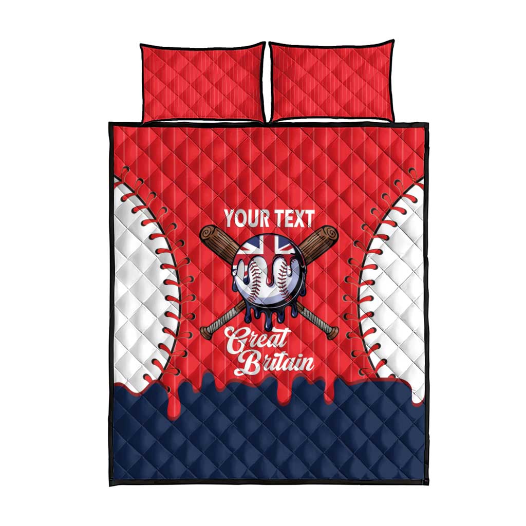 Great Britain 2026 Baseball Custom Quilt Bed Set Go Champions Drip Style