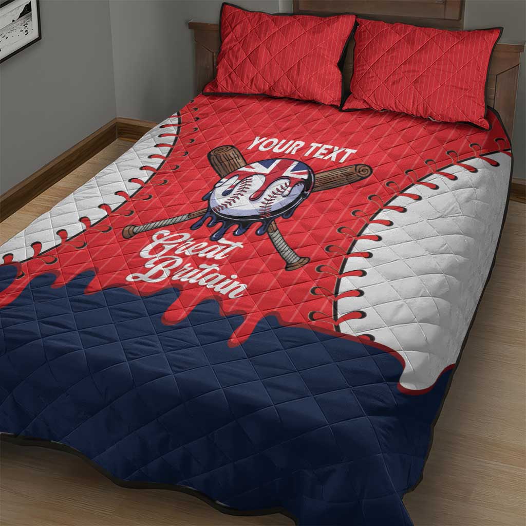 Great Britain 2026 Baseball Custom Quilt Bed Set Go Champions Drip Style