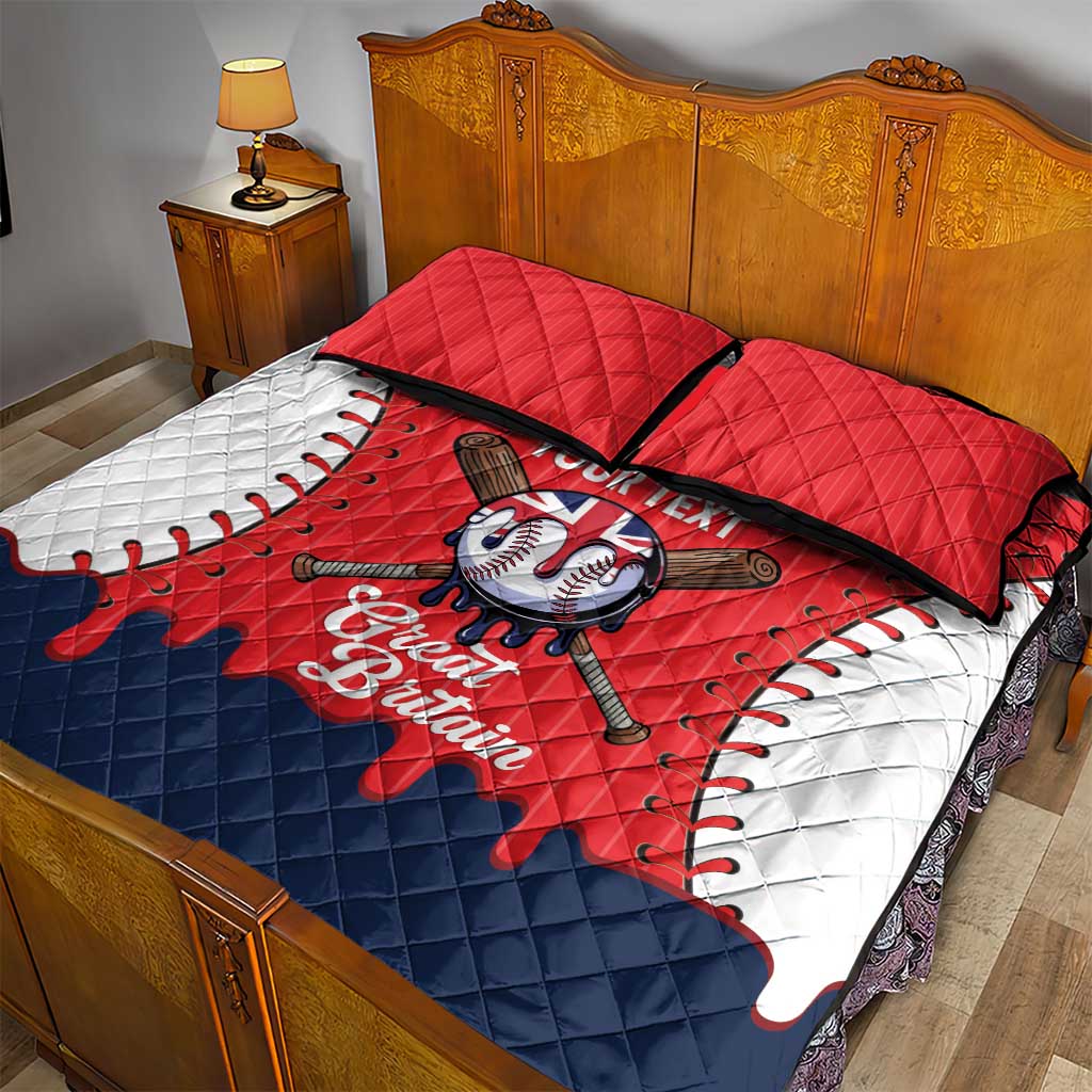 Great Britain 2026 Baseball Custom Quilt Bed Set Go Champions Drip Style